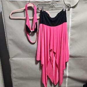 Vintage Dancer Pink and Black Dress